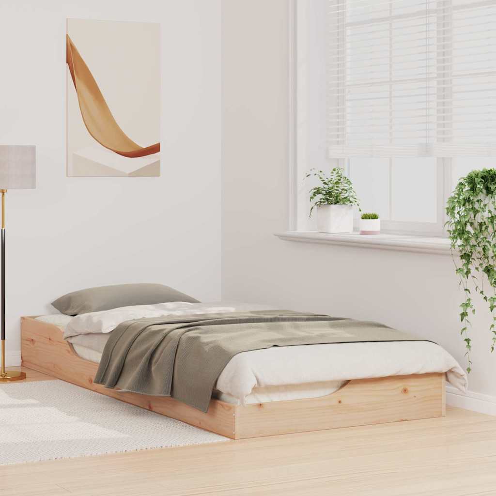 Cadre de lit Marron 100 x 210 cm Pin massif - XIOS