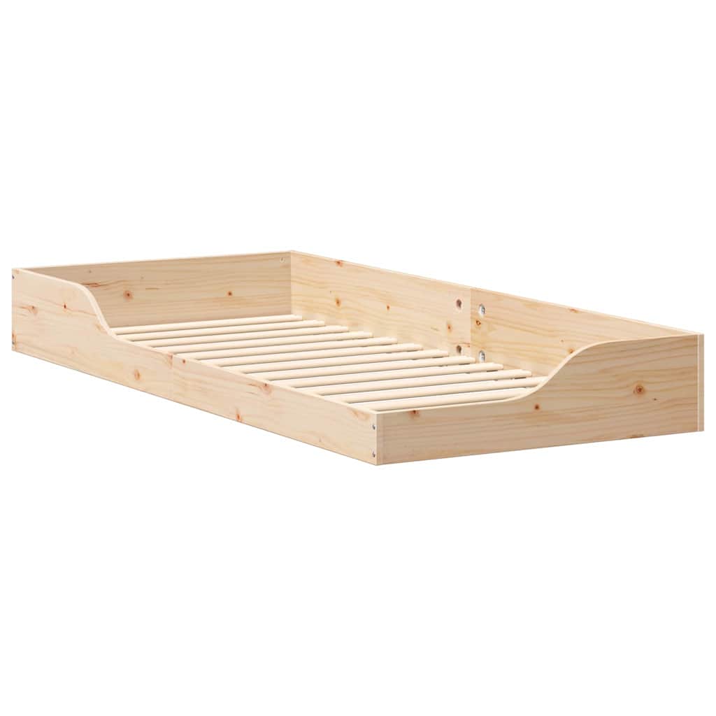 Cadre de lit Marron 100 x 210 cm Pin massif - XIOS