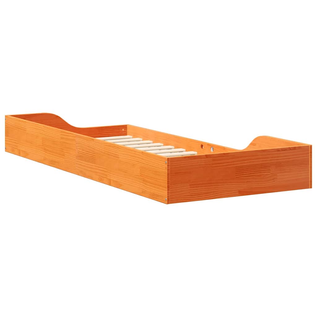 Cadre de lit Brun cire 100 x 210 cm Pin massif - XIOS