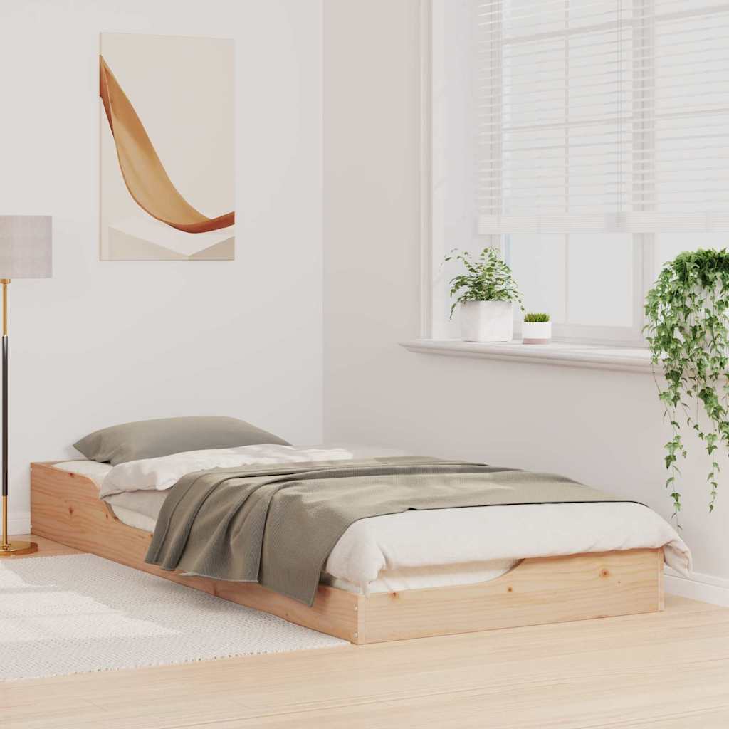 Cadre de lit Marron 90 x 220 cm Pin massif - XIOS