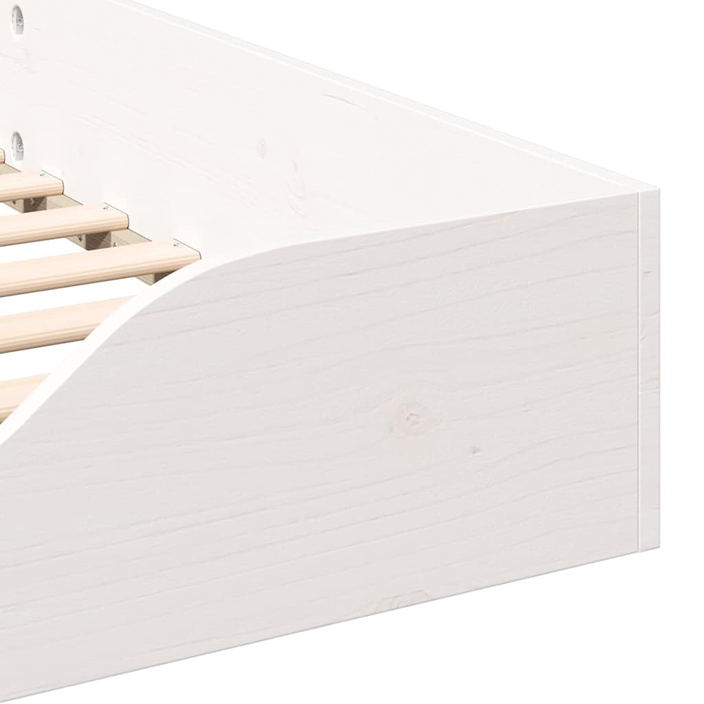 Cadre de lit Blanc 90 x 220 cm Pin massif - XIOS