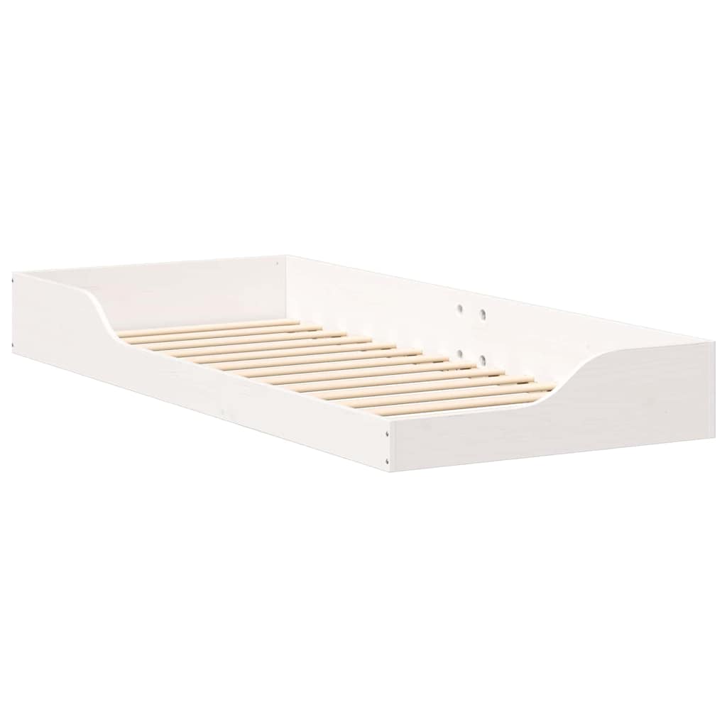 Cadre de lit Blanc 90 x 220 cm Pin massif - XIOS