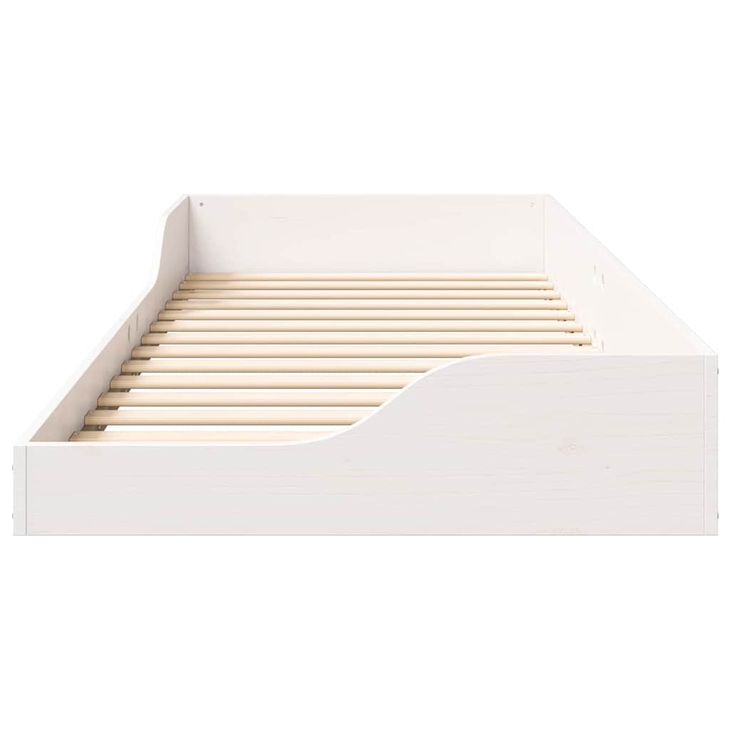 Cadre de lit Blanc 90 x 220 cm Pin massif - XIOS