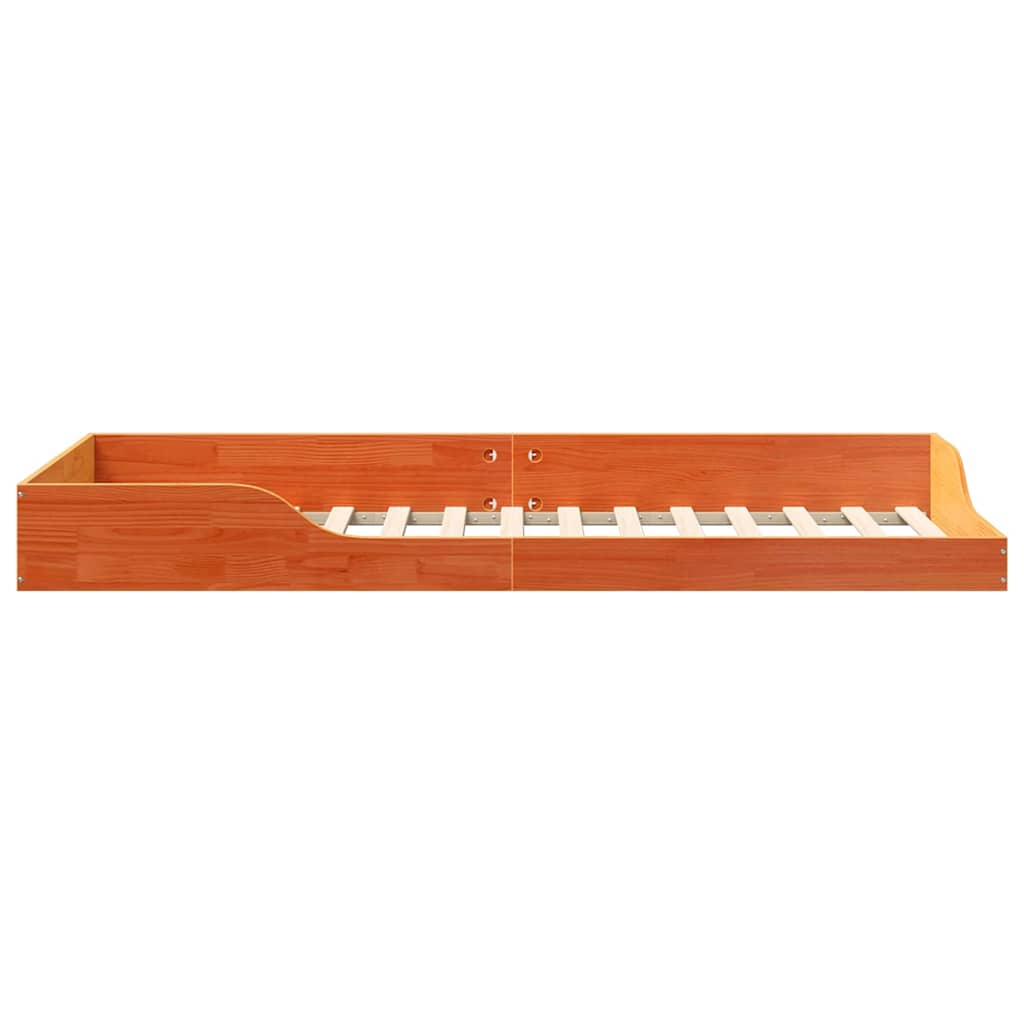 Cadre de lit Brun cire 90 x 220 cm Pin massif - XIOS