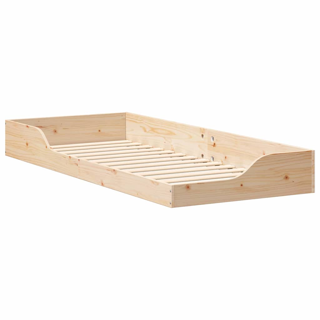 Cadre de lit Marron 100 x 220 cm Pin massif - XIOS