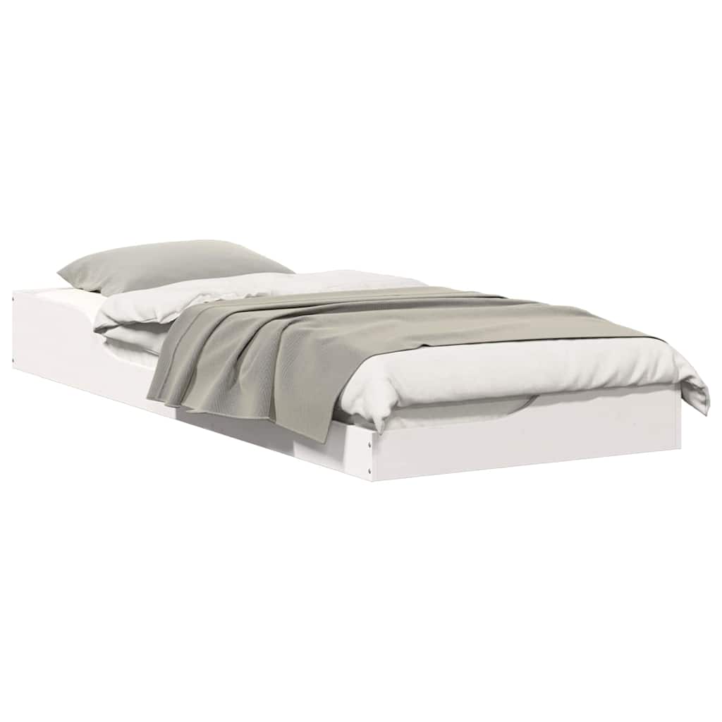 Cadre de lit Blanc 100 x 220 cm Pin massif - XIOS