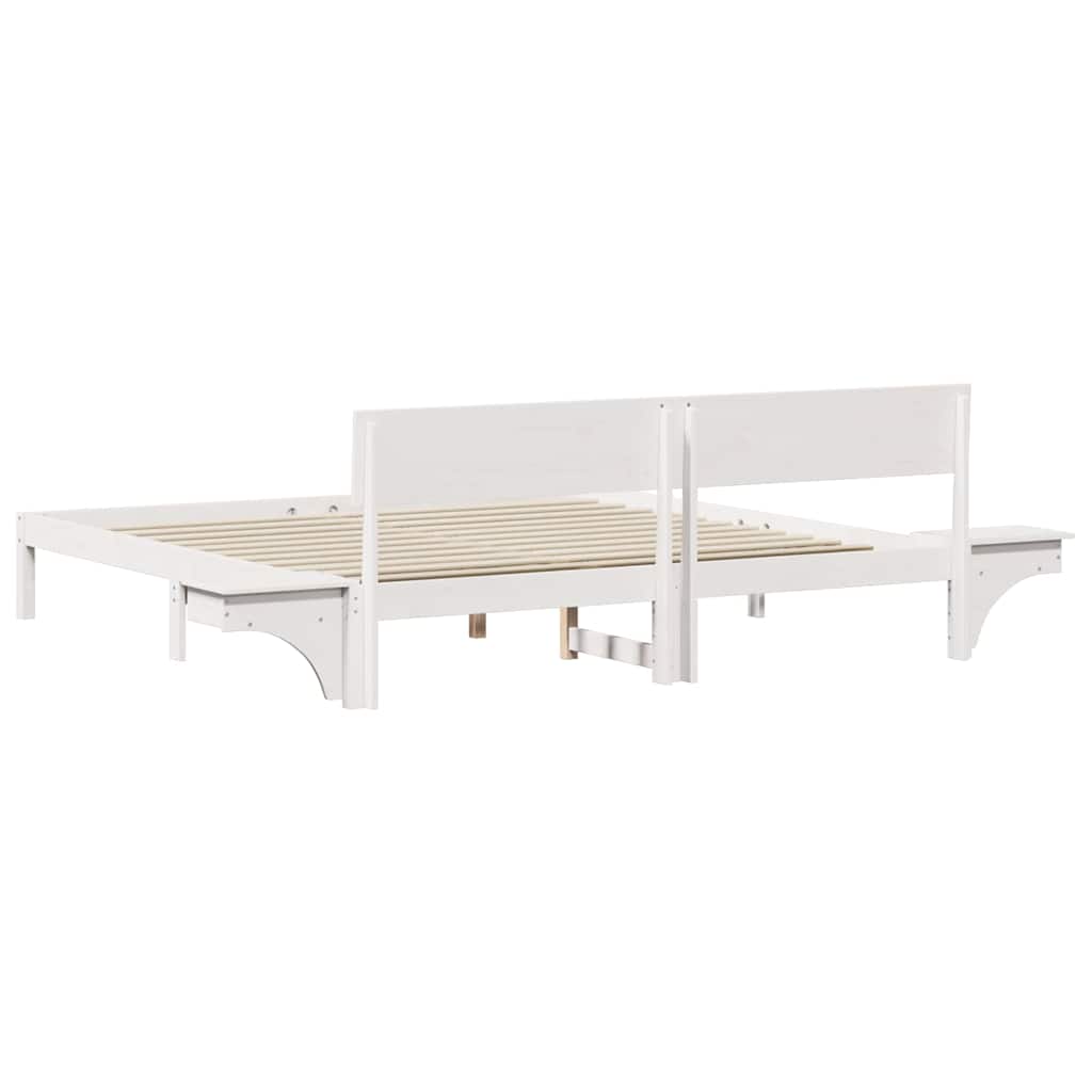 Cadre de lit avec tête de lit Blanc 180 x 200 cm Pin massif - XIOS