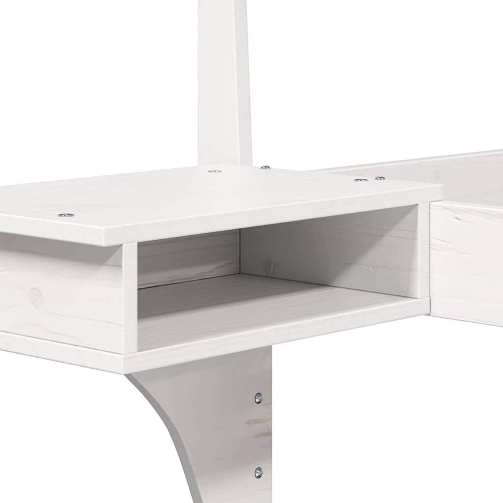 Cadre de lit avec tête de lit Blanc 140 x 190 cm Pin massif - XIOS