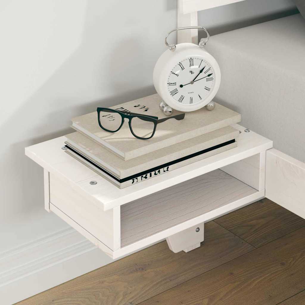 Cadre de lit avec tête de lit Blanc 135 x 190 cm Pin massif - XIOS