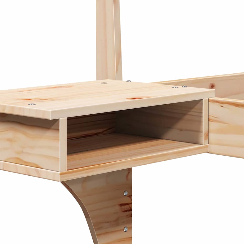 Cadre de lit avec tables de chevet Marron Bois massif en pin - XIOS