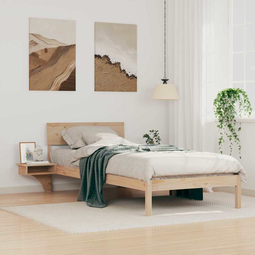 Cadre de lit avec tête de lit Marron 80 x 200 cm Pin massif - XIOS