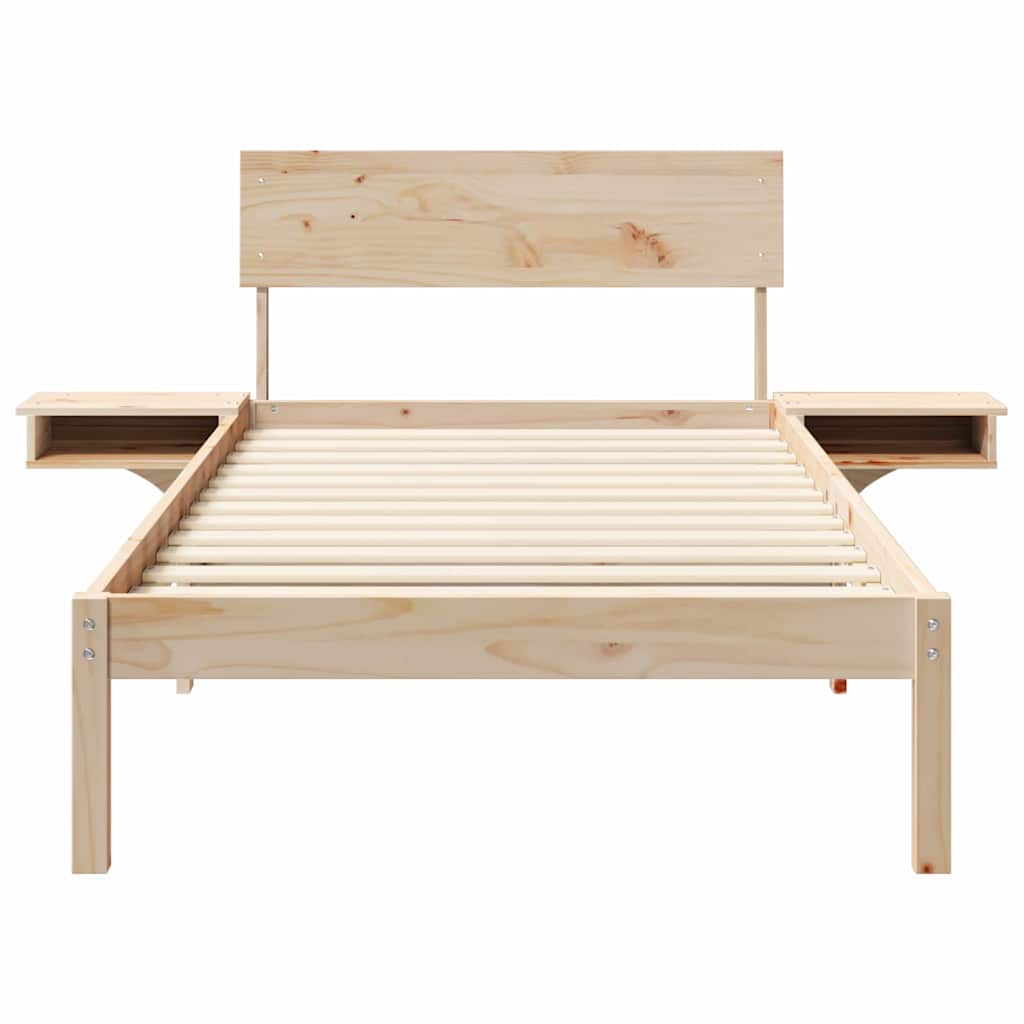 Cadre de lit avec tête de lit Marron 80 x 200 cm Pin massif - XIOS