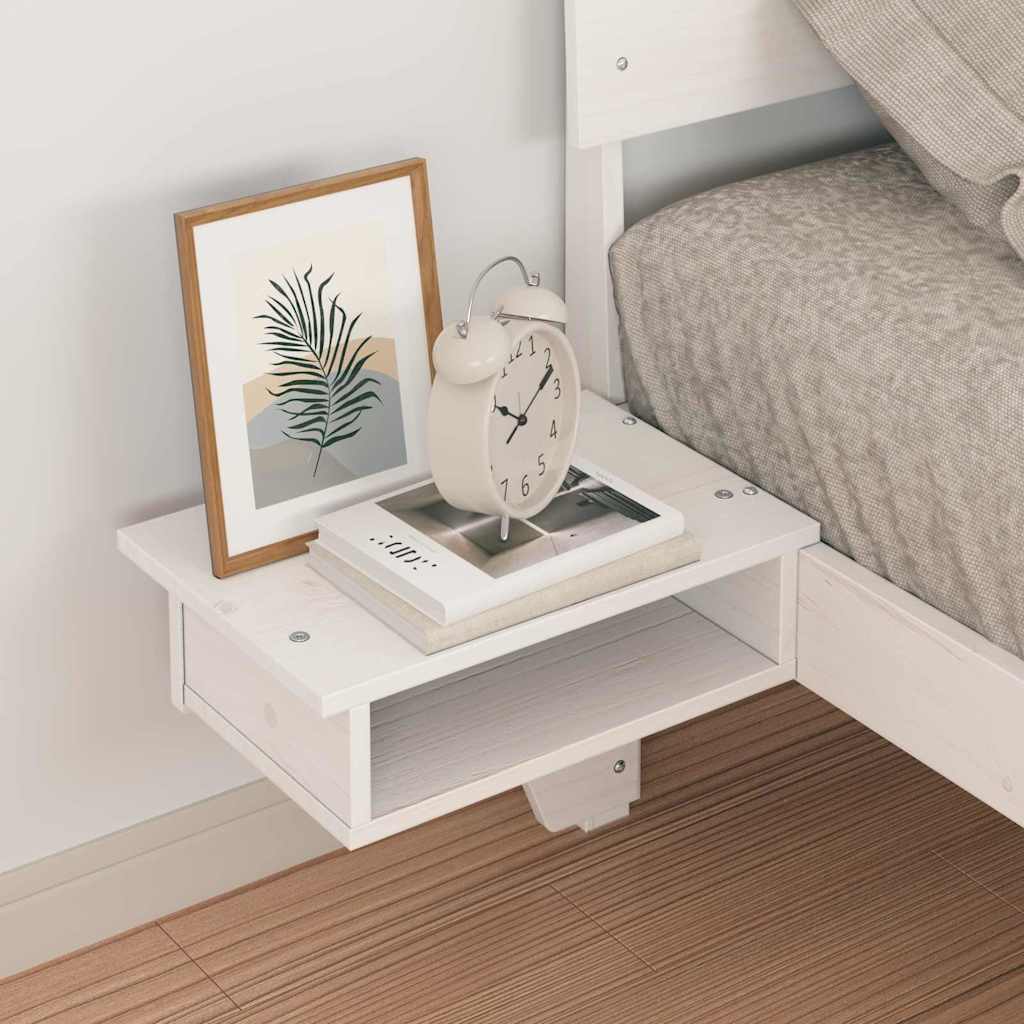 Cadre de lit avec tête de lit Blanc 90 x 190 cm Pin massif - XIOS