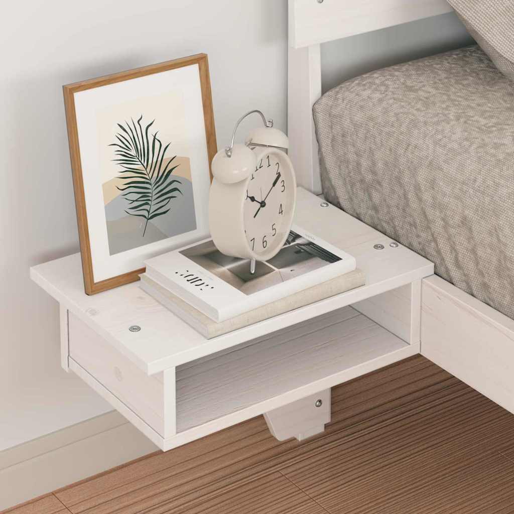 Cadre de lit avec tête de lit Blanc 75 x 190 cm Pin massif - XIOS