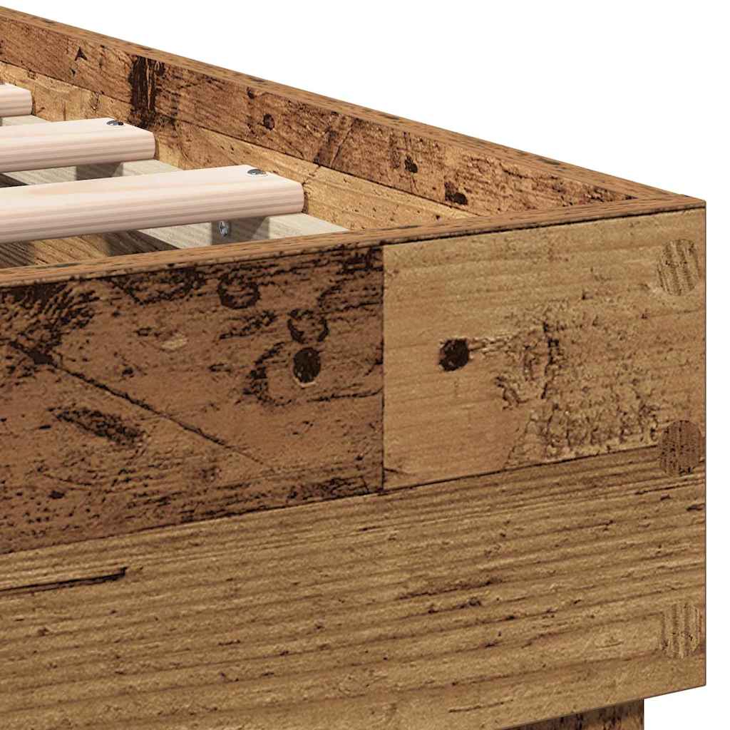 Cadre de lit Bois ancien 203 x 185 x 70 cm Bois d'ingénierie - XIOS