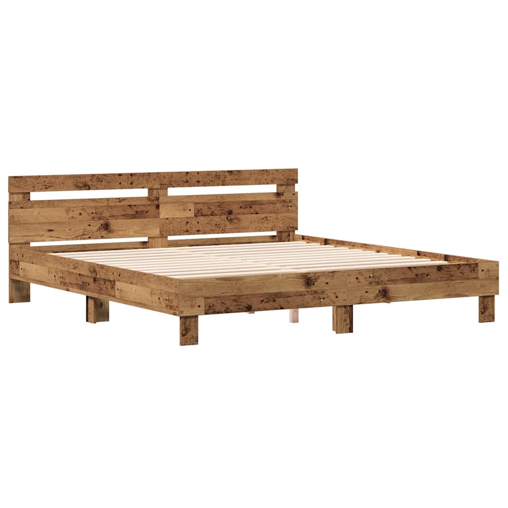 Cadre de lit Bois ancien 203 x 185 x 70 cm Bois d'ingénierie - XIOS