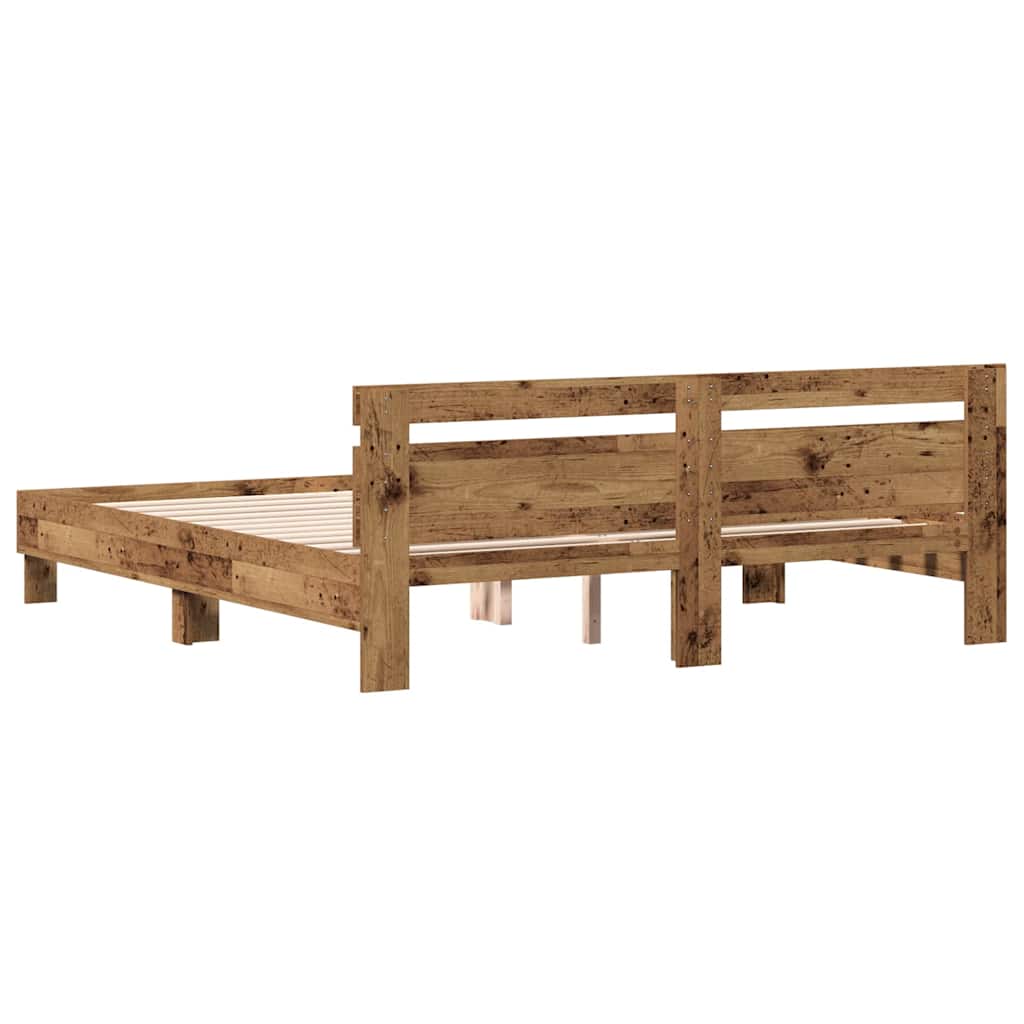 Cadre de lit Bois ancien 203 x 185 x 70 cm Bois d'ingénierie - XIOS