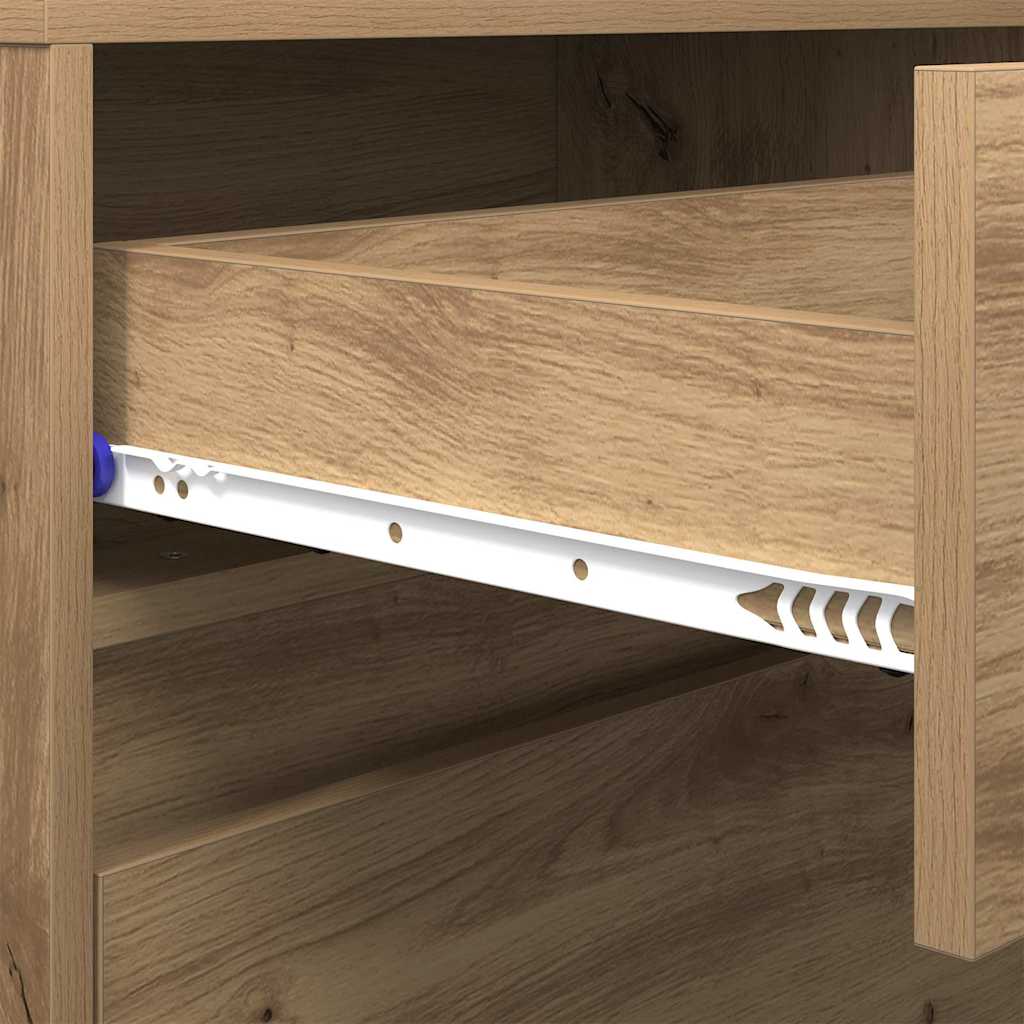 Unites TV 2 pc Chêne artisanal Bois d'ingénierie