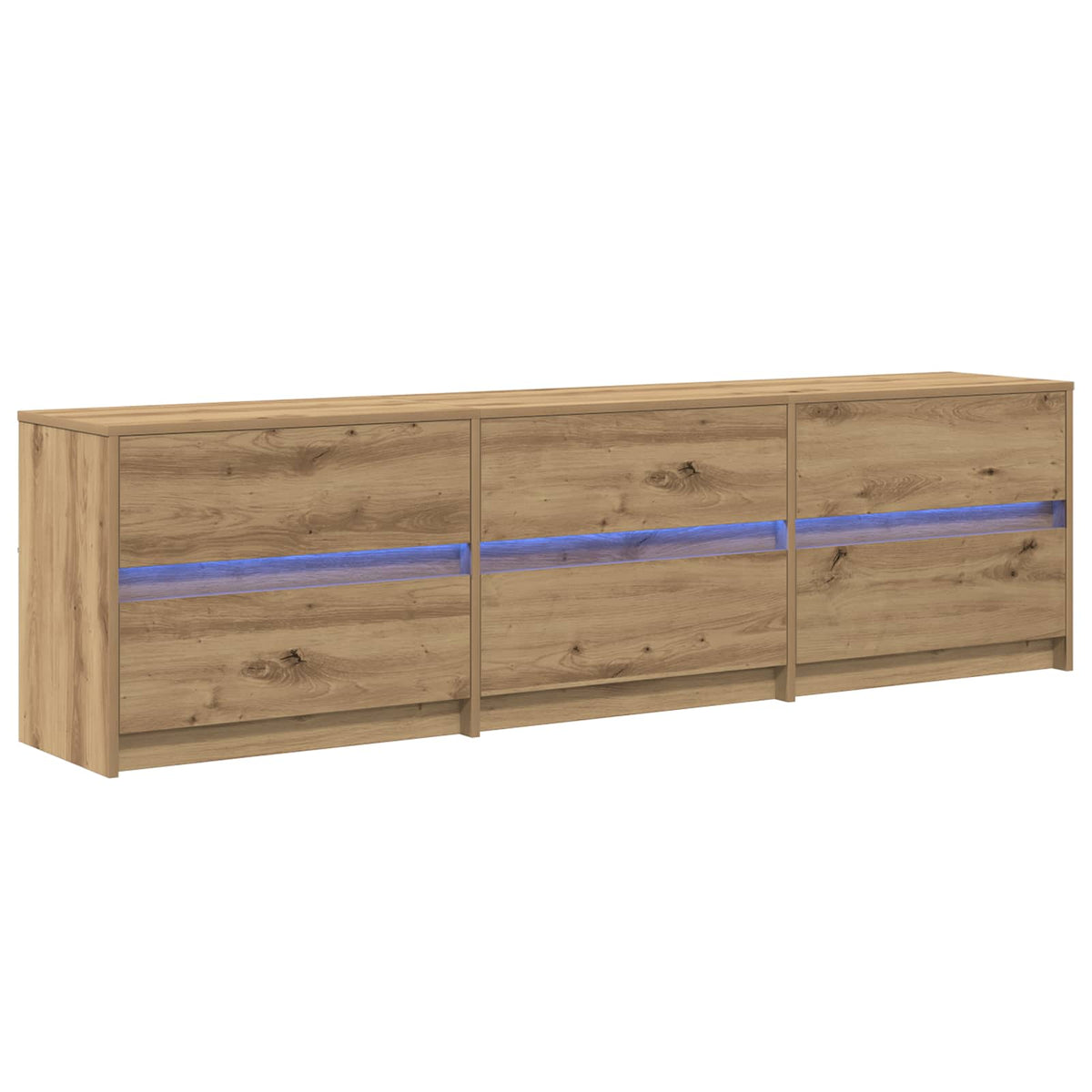 Unites TV 2 pc Chêne artisanal Bois d'ingénierie