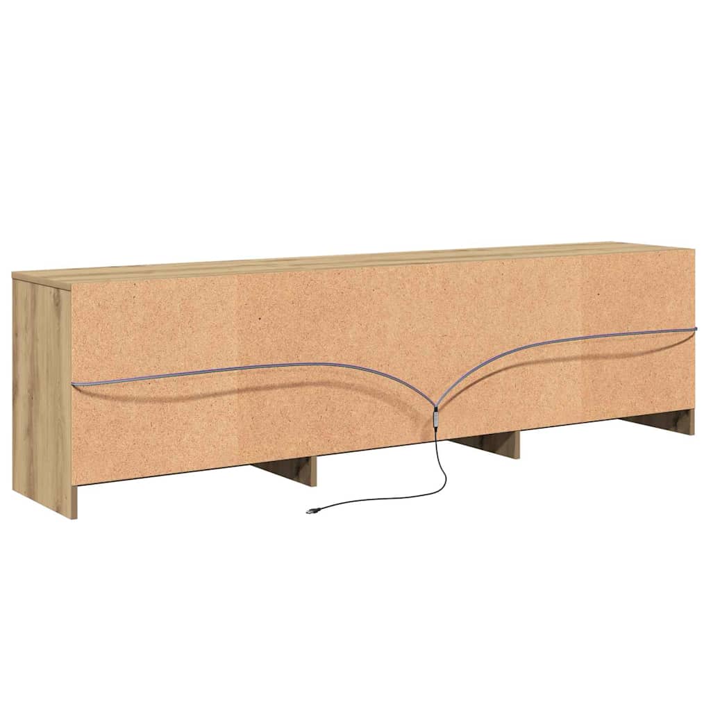 Unites TV 2 pc Chêne artisanal Bois d'ingénierie