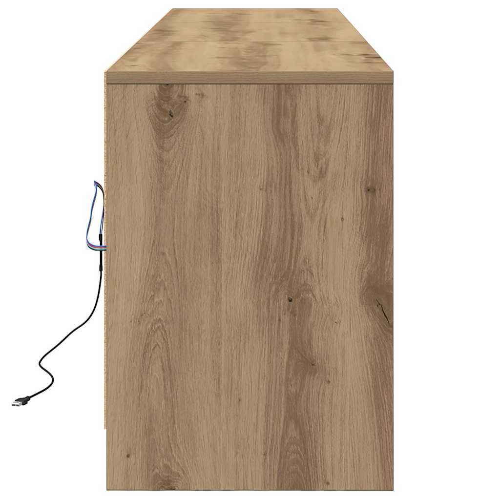 Unites TV 2 pc Chêne artisanal Bois d'ingénierie