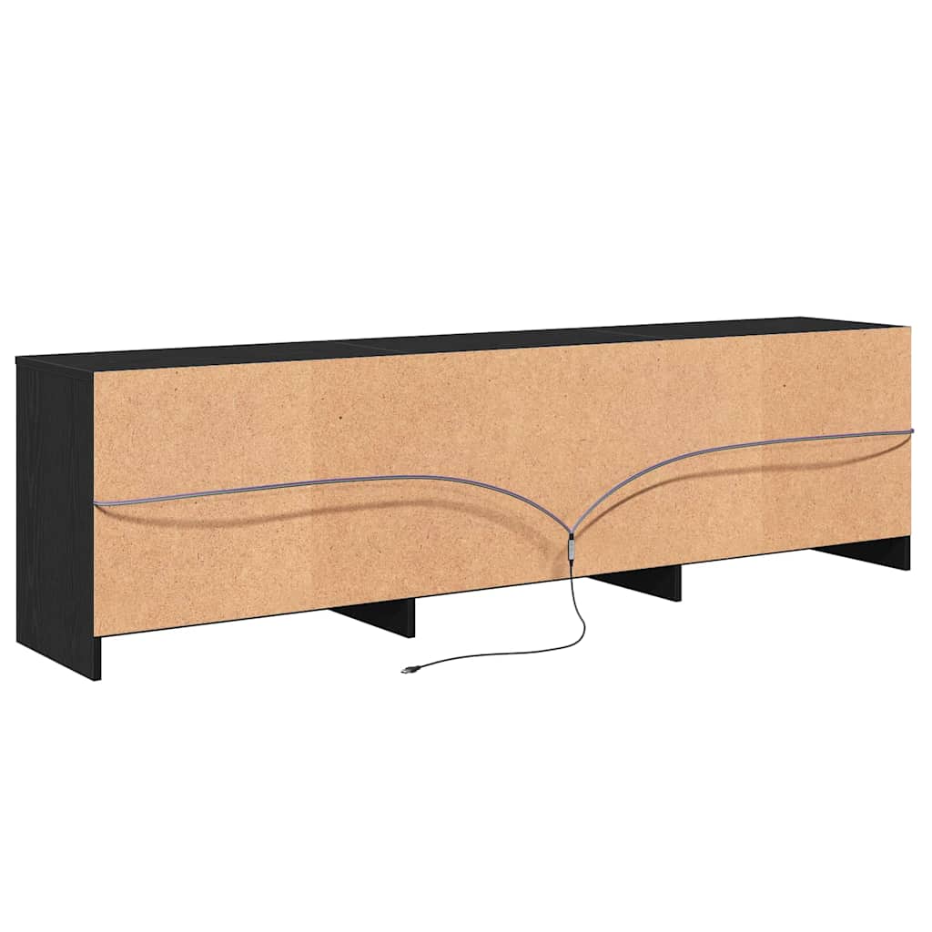 Unites TV 2 pcs Chêne noir 180 x 34 x 50 cm Bois d'ingénierie - XIOS