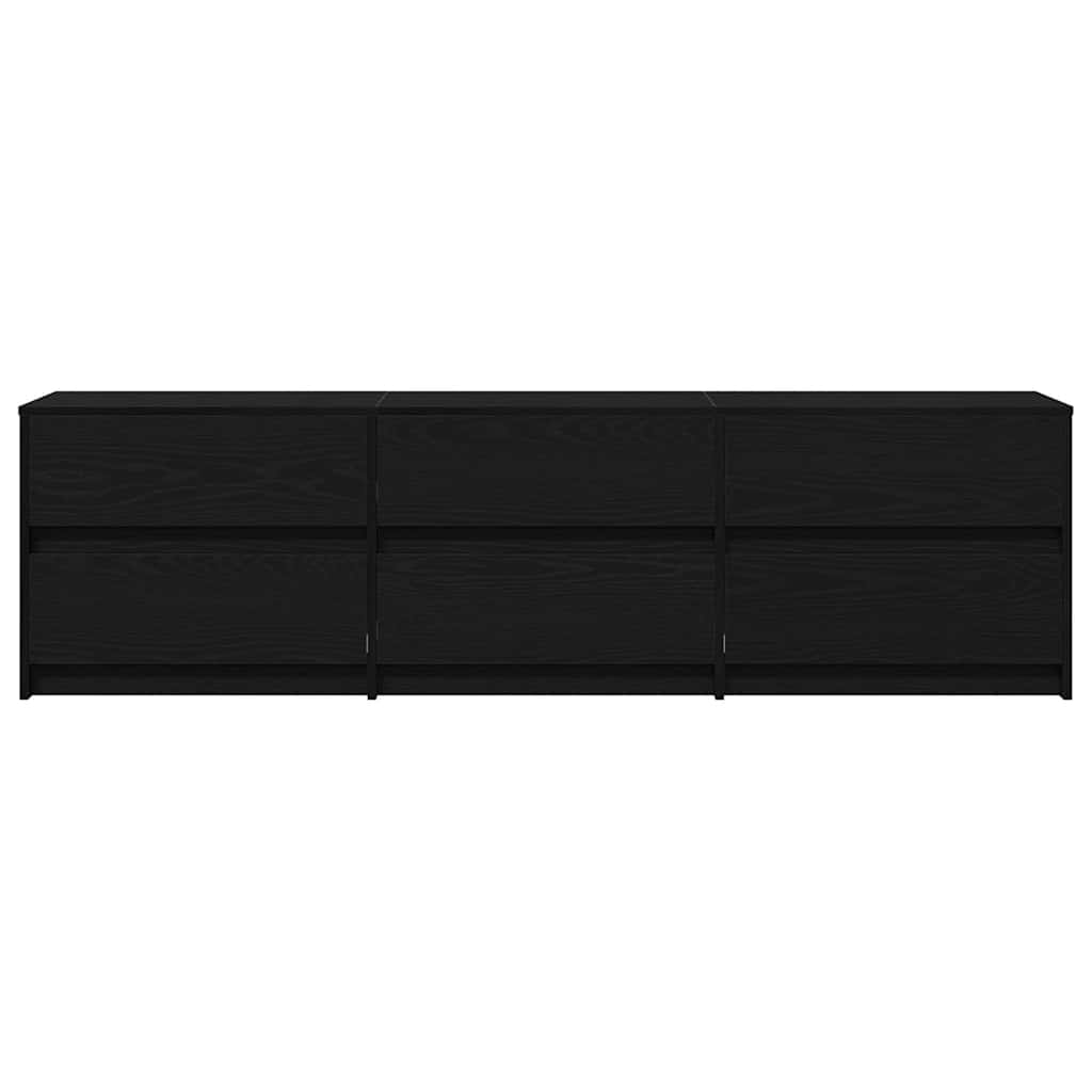 Unites TV 2 pcs Chêne noir 180 x 34 x 50 cm Bois d'ingénierie - XIOS