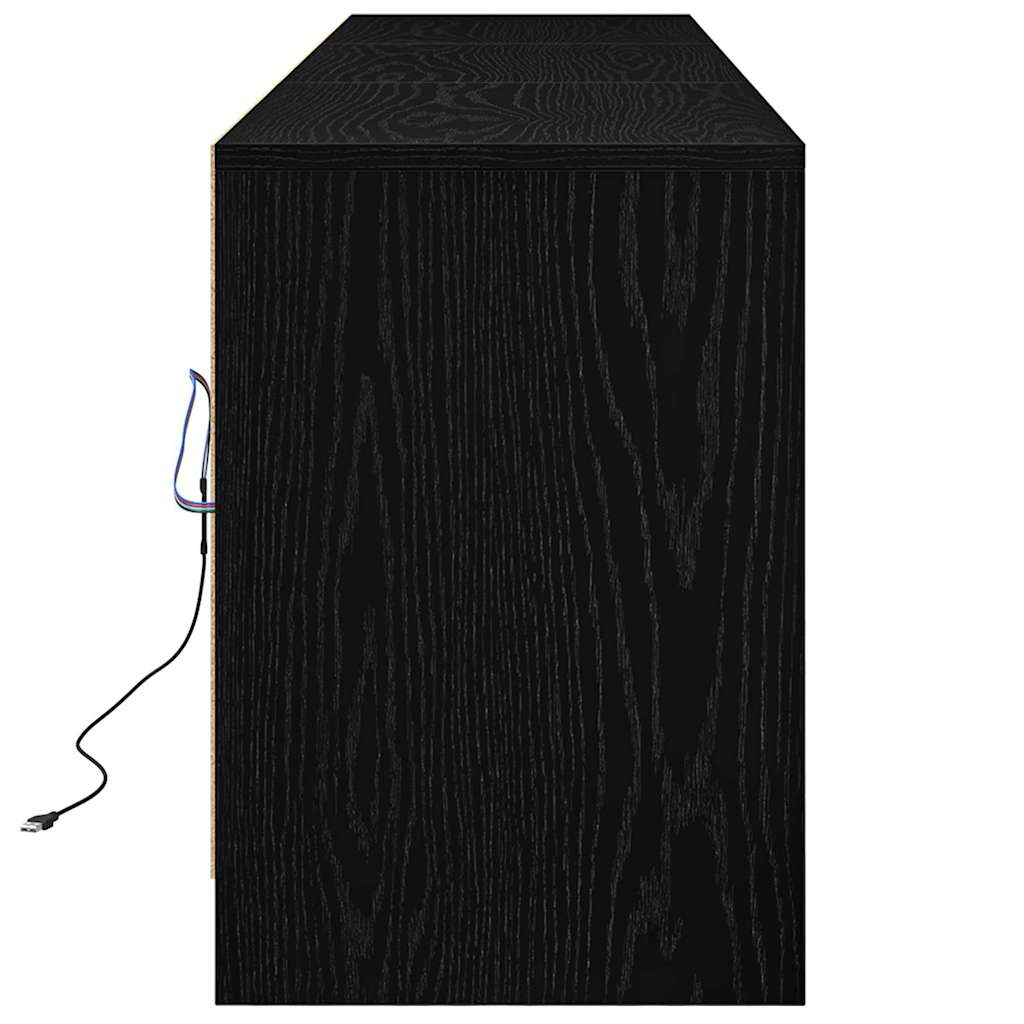 Unites TV 2 pcs Chêne noir 180 x 34 x 50 cm Bois d'ingénierie - XIOS