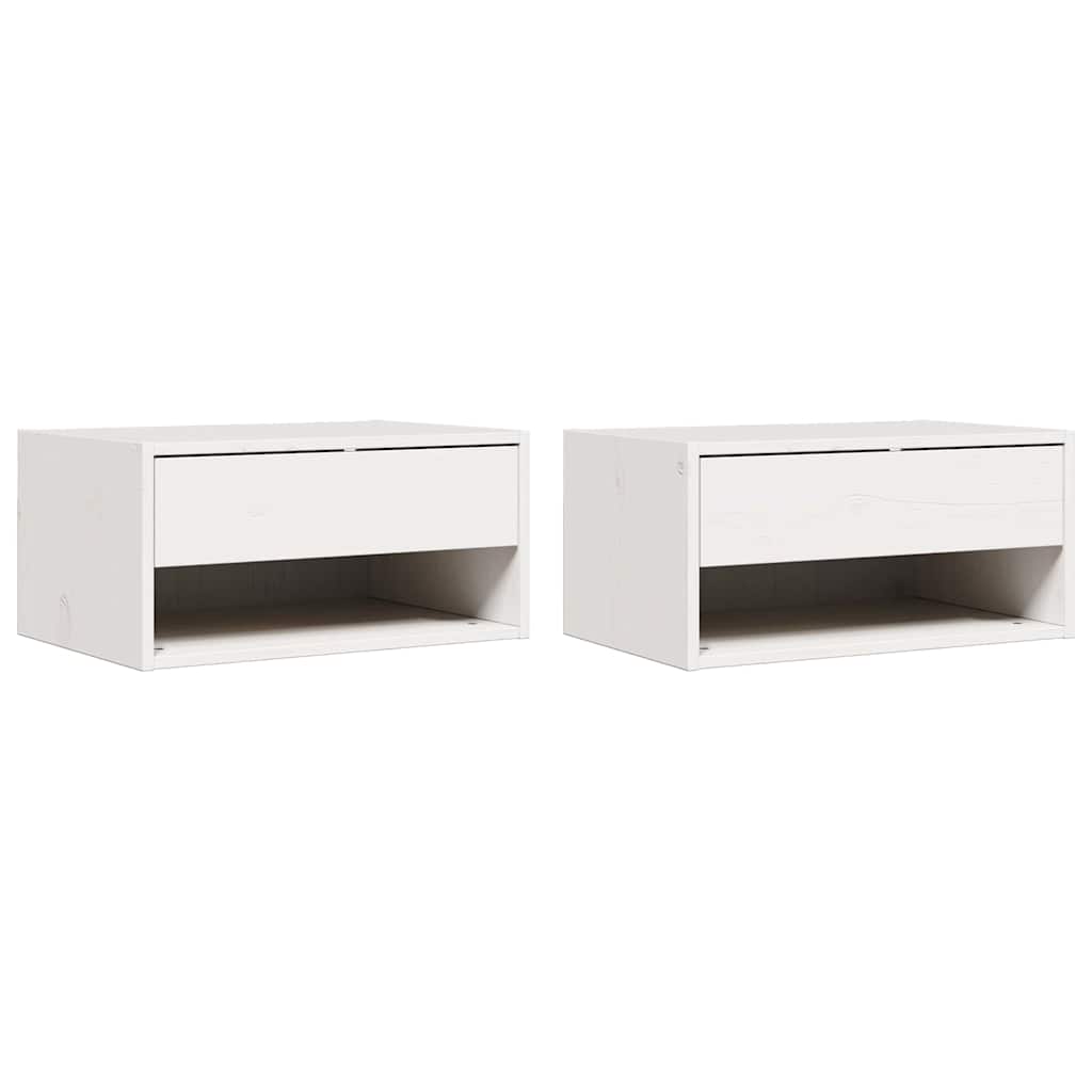 Table de chevet avec tiroir 2 pcs Blanc 50 x 32,5 x 24 cm