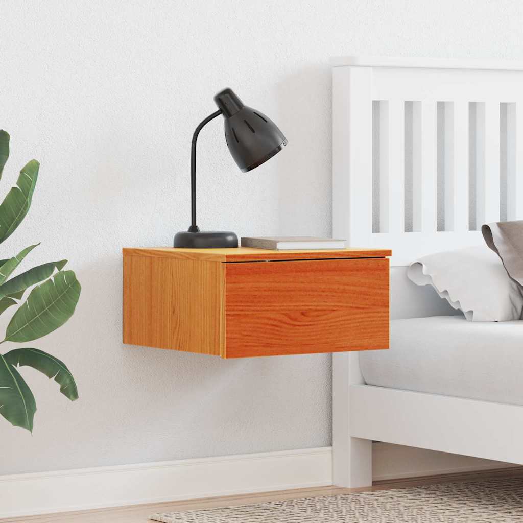 Table de chevet Brun cire 37 x 35 x 18,5 cm Bois massif en pin