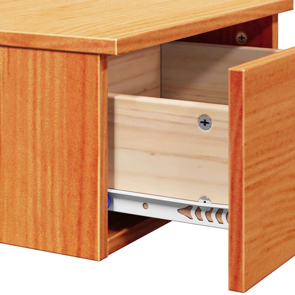 Table de chevet avec tiroir 2 pcs Brun cire 37 x 35 x 18,5 cm - XIOS
