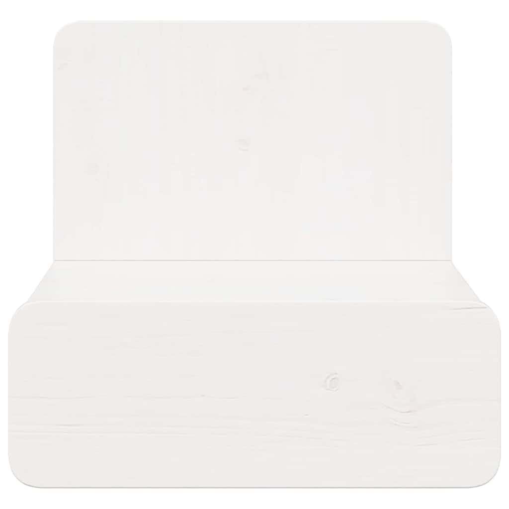 Table de chevet Blanc 44 x 32,5 x 40 cm Bois massif en pin