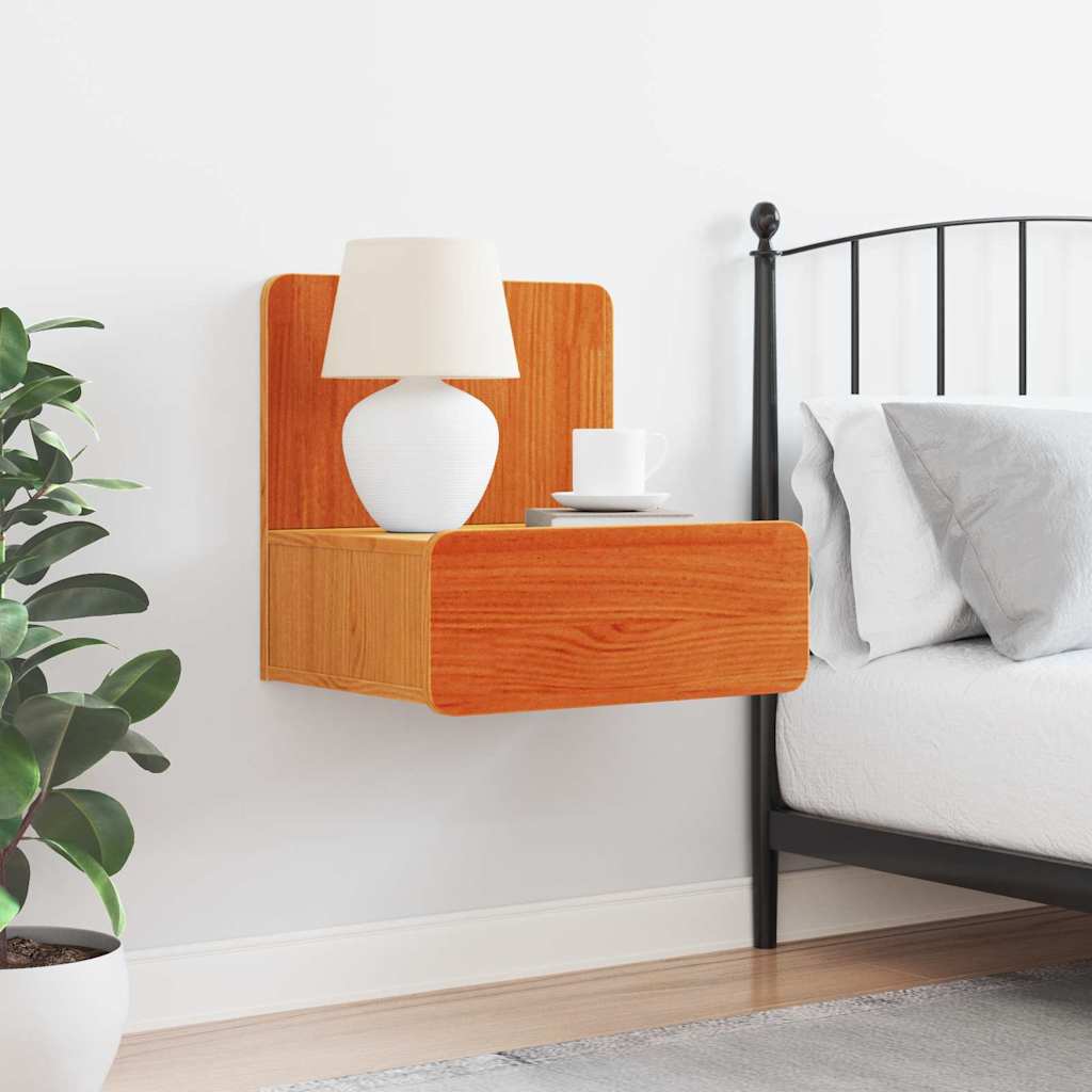 Table de chevet Brun cire 44 x 32,5 x 40 cm Bois massif en pin