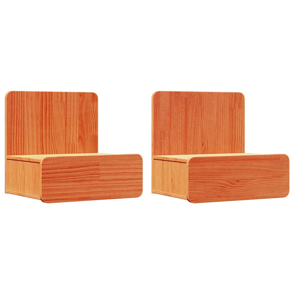 Table de chevet avec tiroir 2 pcs Brun cire 44 x 32,5 x 40 cm - XIOS