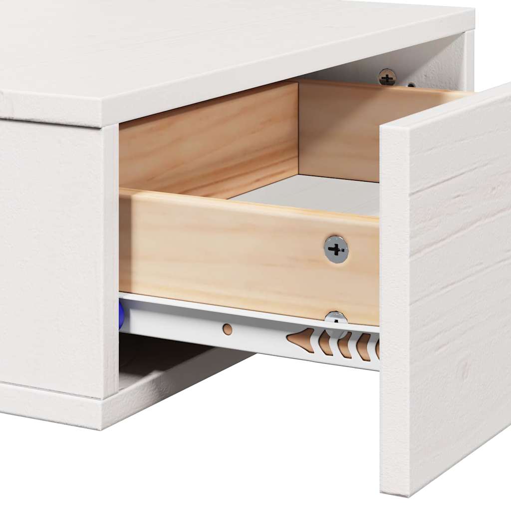 Table de chevet avec tiroir 2 pcs Blanc 42 x 32,5 x 40 cm - XIOS