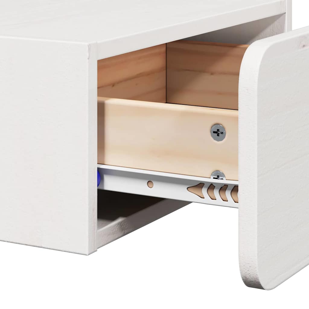 Table de chevet avec tiroir 2 pcs Blanc 39 x 34 x 16,5 cm - XIOS