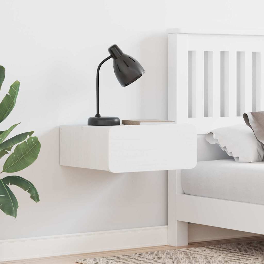 Table de chevet avec tiroir 2 pcs Blanc 39 x 34 x 16,5 cm