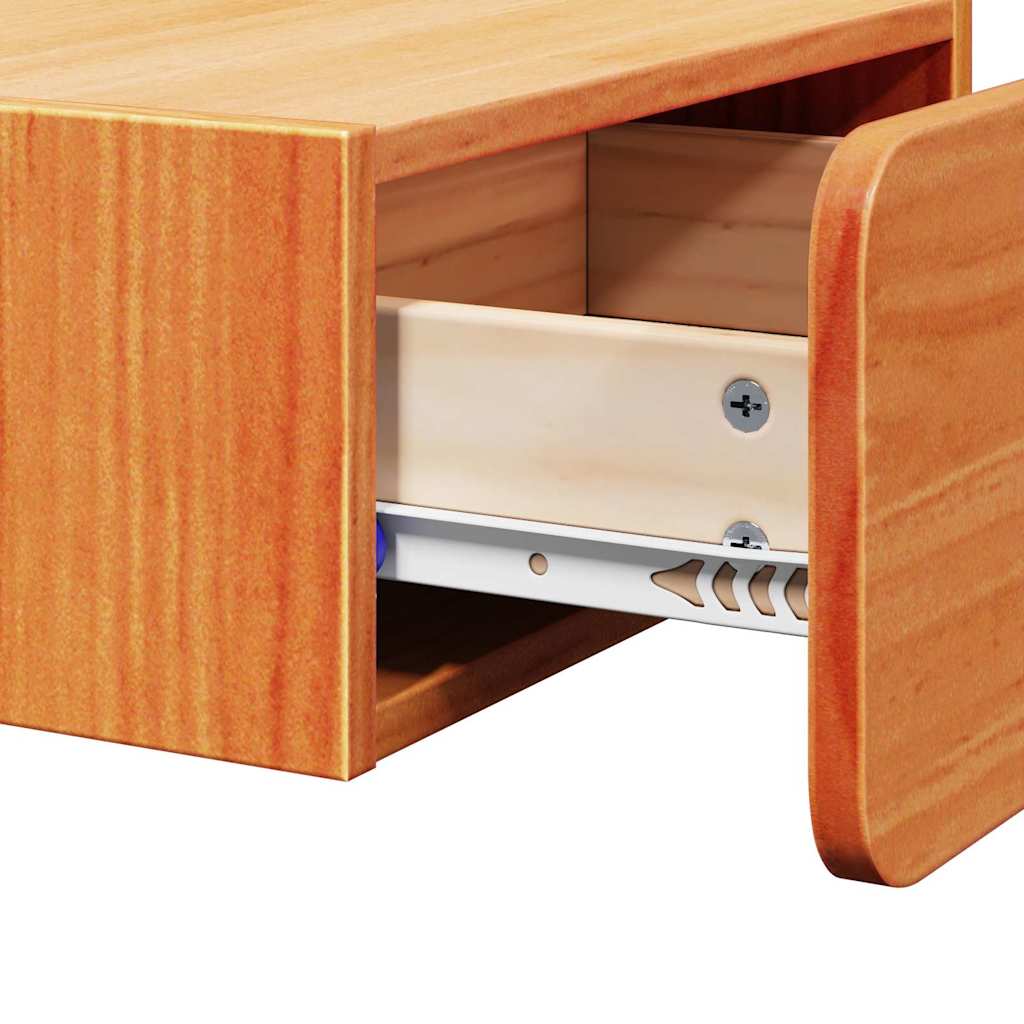 Table de chevet Brun cire 39 x 34 x 16,5 cm Bois massif en pin