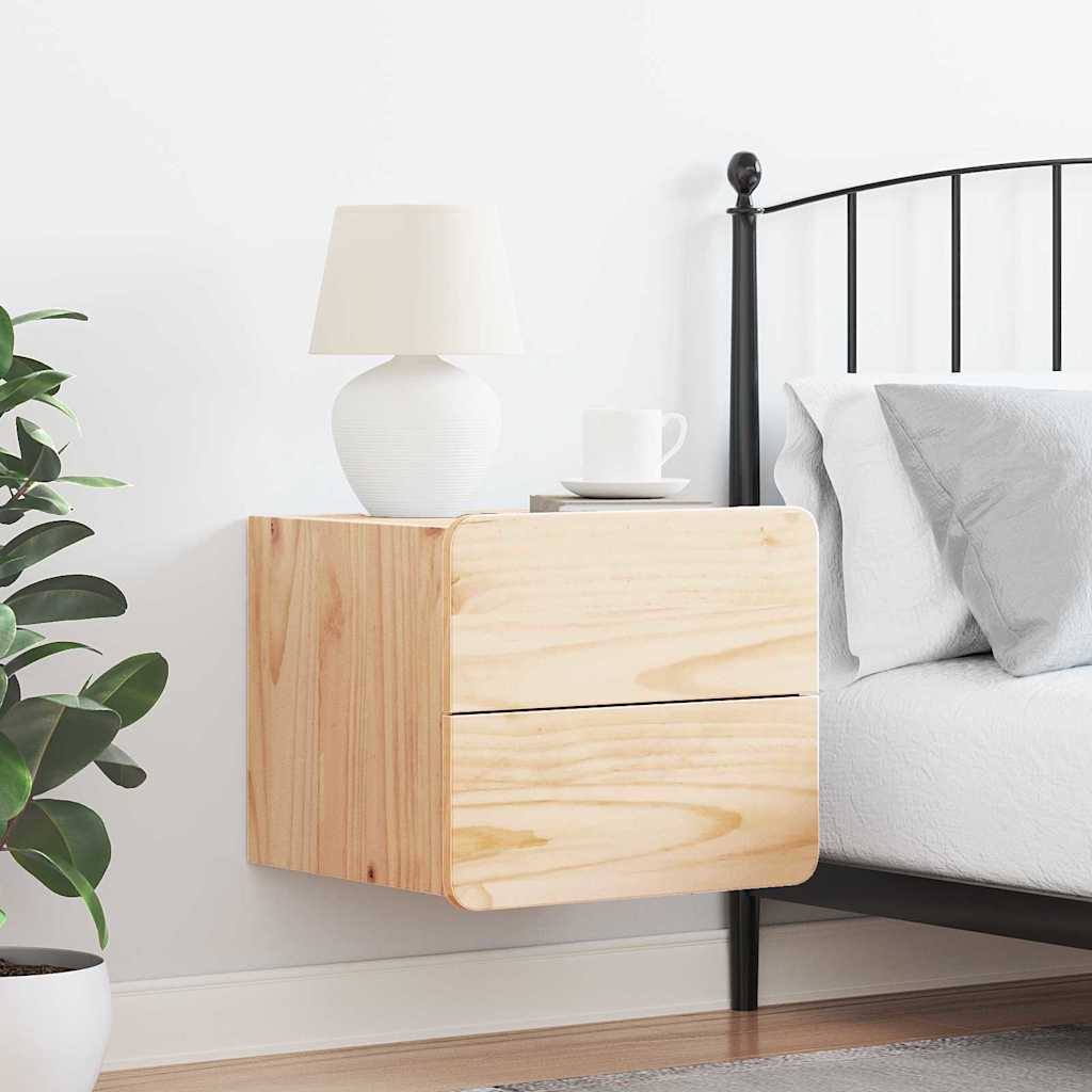 Table de chevet Marron 39 x 34 x 33 cm Bois de pin massif