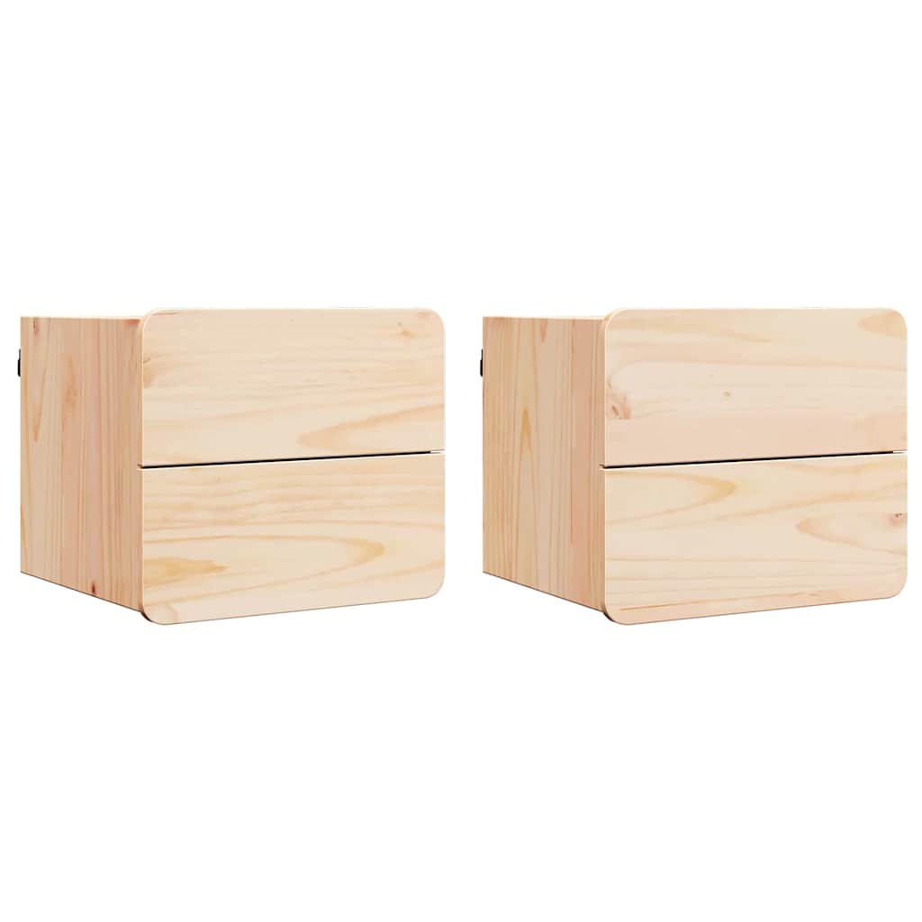 Table de chevet 2 pcs Marron 39 x 34 x 33 cm Bois de pin massif - XIOS