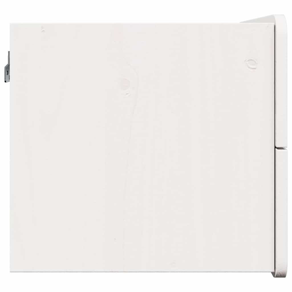 Table de chevet Blanc 39 x 34 x 33 cm Bois de pin massif - XIOS