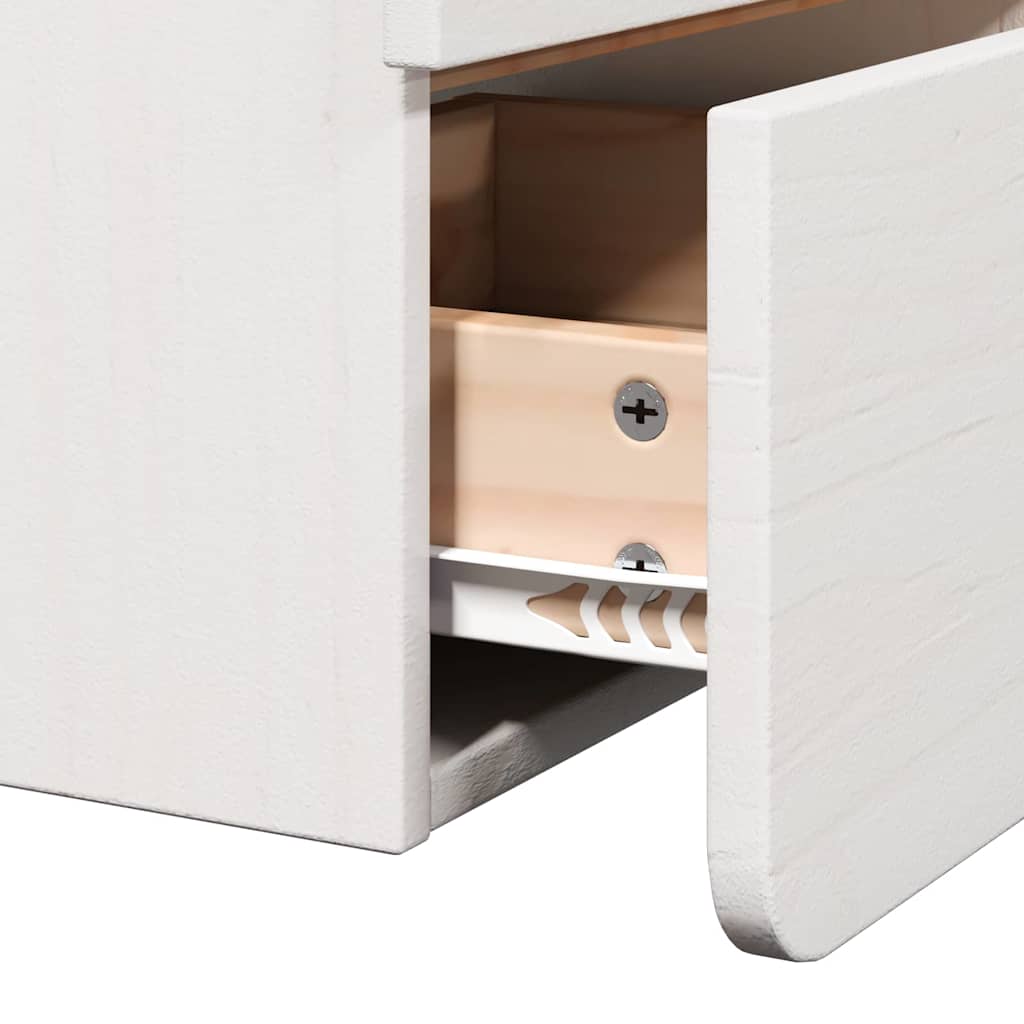 Table de chevet 2 pcs Blanc 39 x 34 x 33 cm Bois de pin massif - XIOS