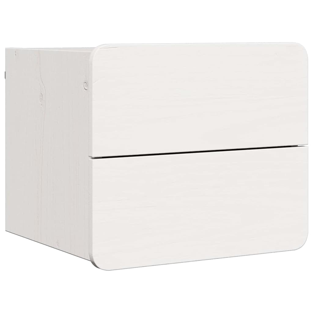 Table de chevet 2 pcs Blanc 39 x 34 x 33 cm Bois de pin massif - XIOS