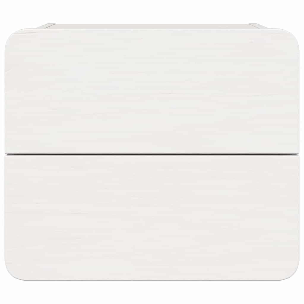 Table de chevet 2 pcs Blanc 39 x 34 x 33 cm Bois de pin massif - XIOS