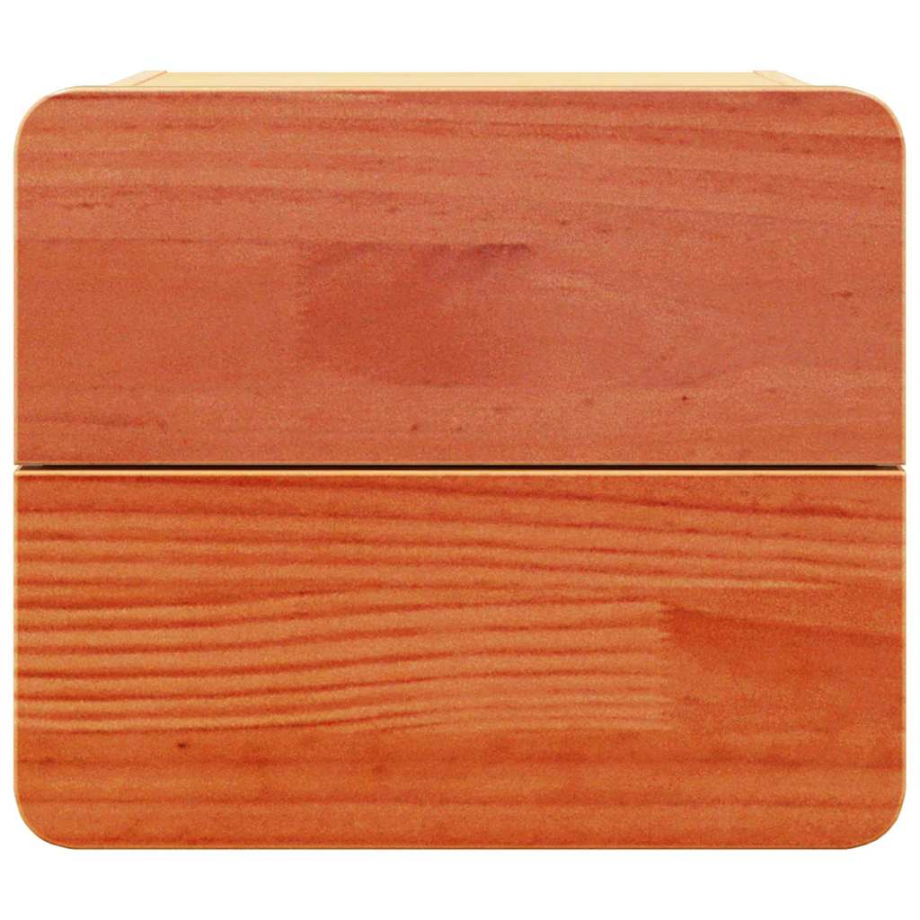 Table de chevet Brun cire 39 x 34 x 33 cm Bois de pin massif - XIOS