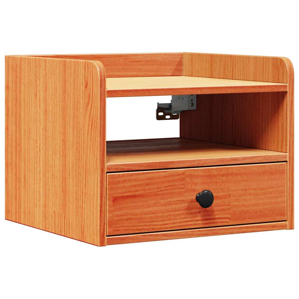 Table de chevet avec tiroir 2 pcs Brun cire 38 x 36 x 29,5 cm - XIOS