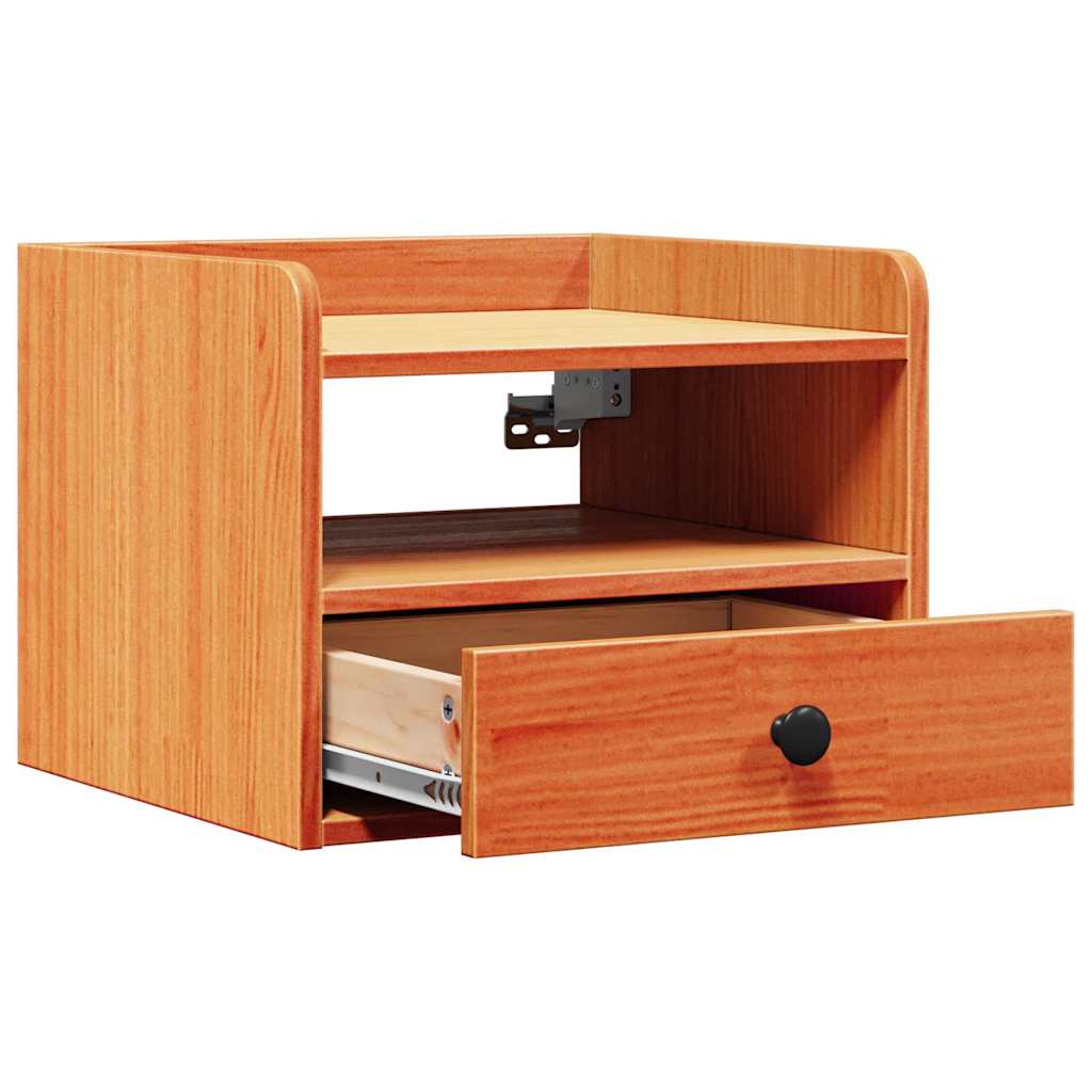 Table de chevet avec tiroir 2 pcs Brun cire 38 x 36 x 29,5 cm - XIOS