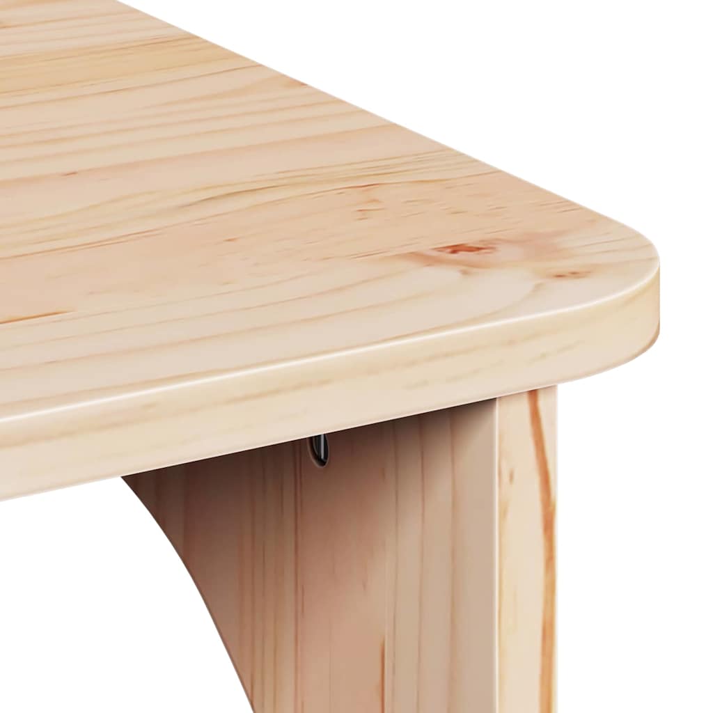 Table basse Naturel 80 x 50 x 31 cm Bois massif en pin - XIOS