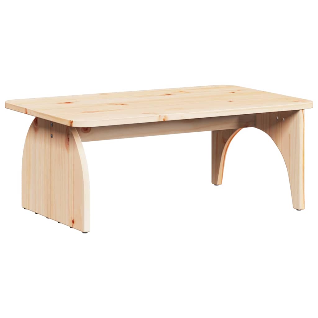 Table basse Naturel 80 x 50 x 31 cm Bois massif en pin - XIOS