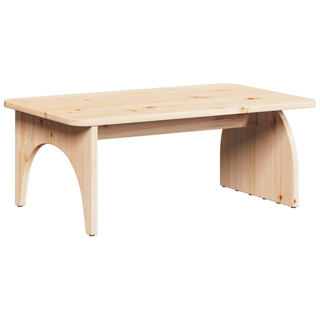 Table basse Naturel 80 x 50 x 31 cm Bois massif en pin - XIOS